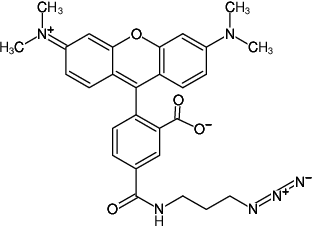 Structural formula of 5-TAMRA-Azide (Abs/Em = 546/579 nm)