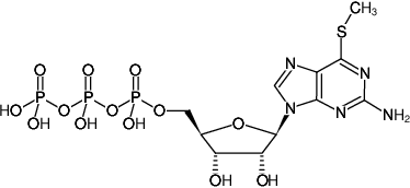 Structural formula of 6-Methylthio-GTP (6-Methylthioguanosine-5'-triphosphate, Sodium salt)
