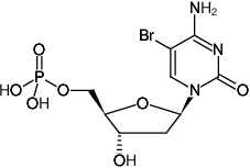 Structural formula of 5-Bromo-dCMP ((5Br-dCMP), 5-Bromo-2'-deoxycytidine-5'-monophosphate, Sodium salt)