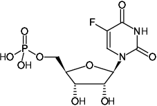 Structural formula of 5-Fluoro-UMP ((5F-UMP), 5-Fluoro-uridine-5'-monophosphate, Sodium salt)