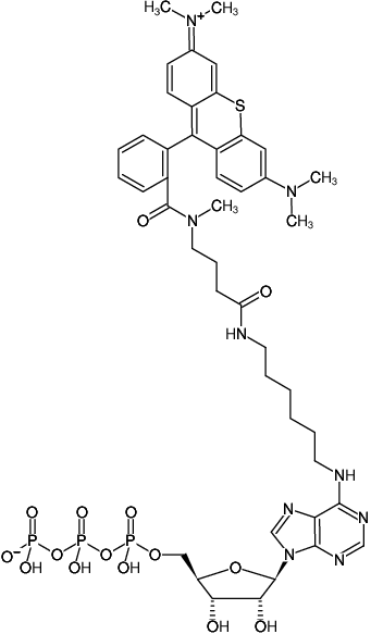 Structural formula of N6-(6-Aminohexyl)-ATP-ATTO-Thio12 (N6-(6-Aminohexyl)-adenosine-5'-triphosphate, labeled with ATTO Thio12, Triethylammonium salt)